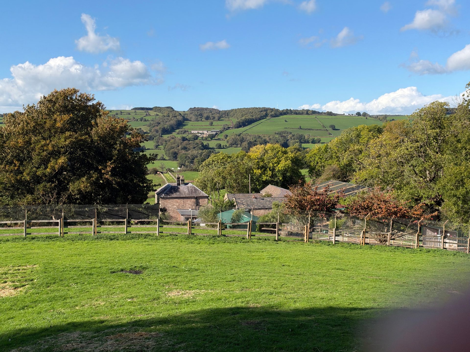 Rolling Derbyshire countryside at golden hour